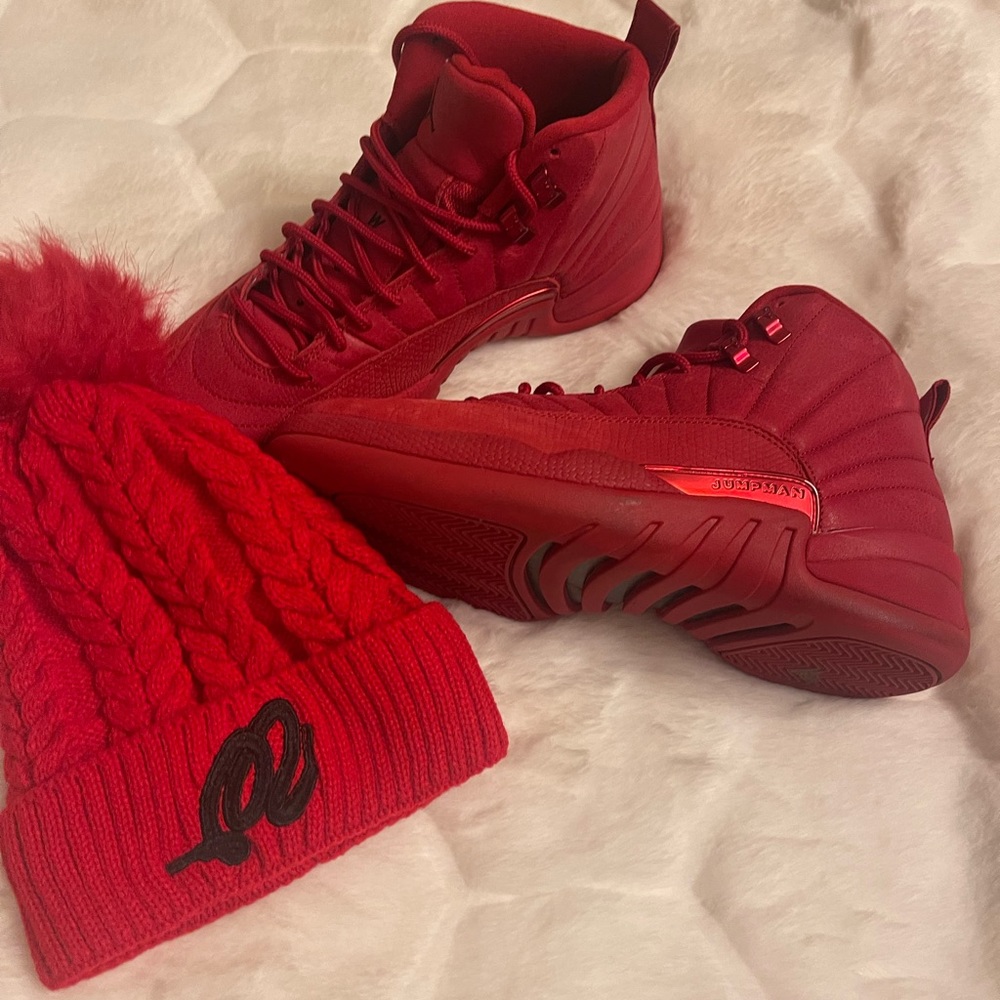 Red Pom Pom winter hats unisex